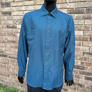 Robert Graham Shirt Mens XL Metallic Long Sleeve Button‎ Down Flip Cuff Paisley